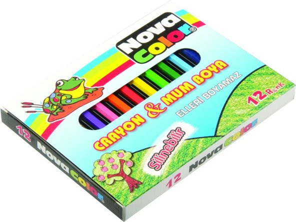Nova Color Mum Boya Kısa 12 Li Nc-1112