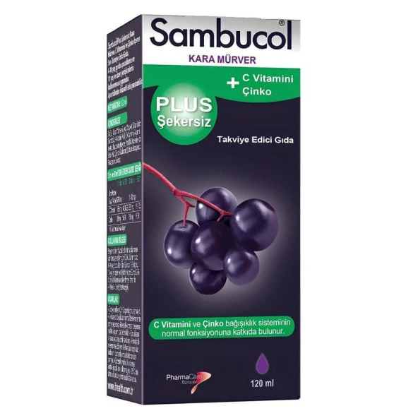 Sambucol Plus Şekersiz Şurup 120 ml