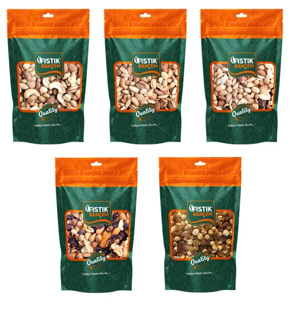 Kuruyemiş Karışık 5 li Set 750 Gr
