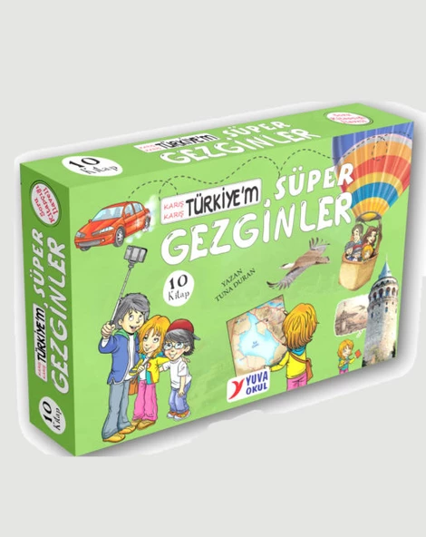 Süper Gezginler - KARIŞ KARIŞ TÜRKİYE KUTULU SET + SORU KİTAPÇIĞI