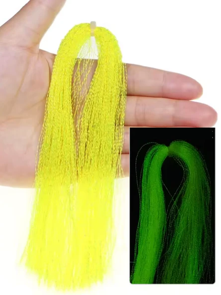 eagenset Fosforlu Karanlıkta Parlayan, Sarı Glow Luminous in Dark Ultraviyole (UV) Neon 1 Adet Poşet Çapari Simi
