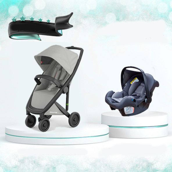 Greentom Classic Bebek Arabası + Jixy Oto Koltuğu Travel Set - 7