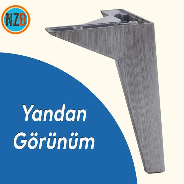 Mobilya Kanepe Çekyat Sehpa TV Ünitesi Baza Koltuk Ayağı Çekyat Renk Saten Eskitme 12 cm Ayak - Resim 3