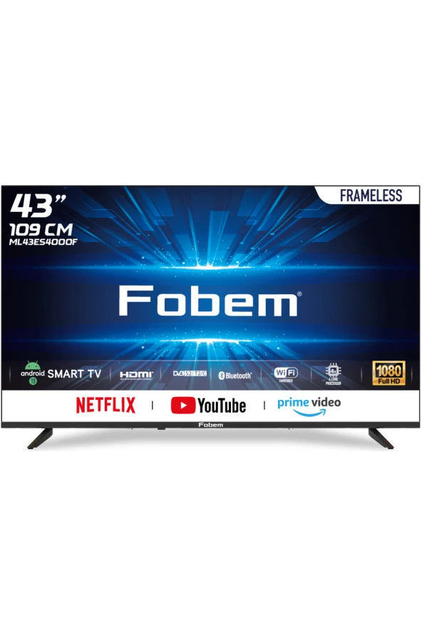 Fobem ML43ES4000F Frameless Full HD 43" 109 Ekran Uydu Alıcılı Android Smart LED TV