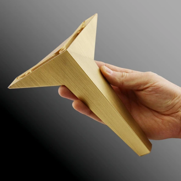 Mobilya Kanepe Çekyat Sehpa TV Ünitesi Baza Koltuk Ayağı Çekyat Renk Sarı Altın Eskitme 12 cm Ayak - Resim 4