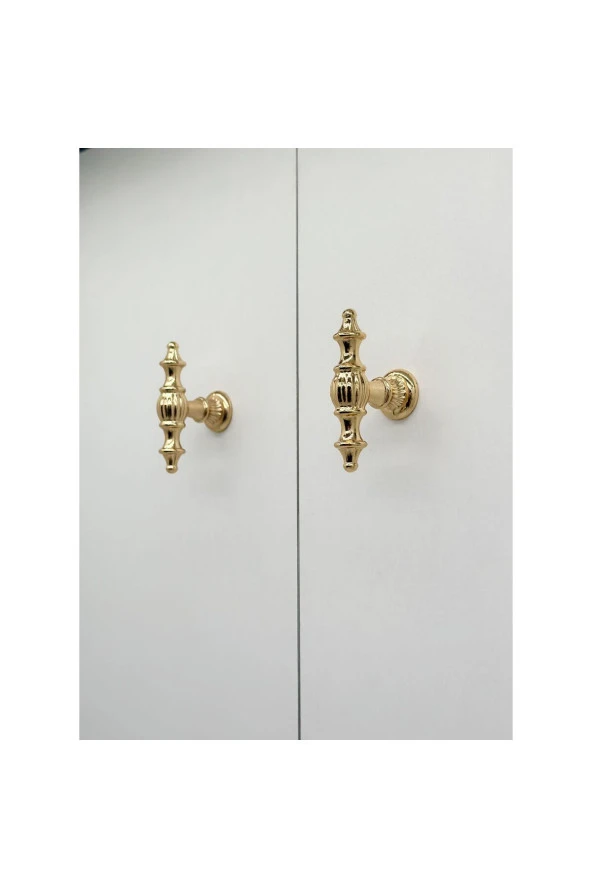 Şehzade Altın Mobilya Dolap Mutfak Çekmece Kulpu Düğme 10 Adet - Resim 3