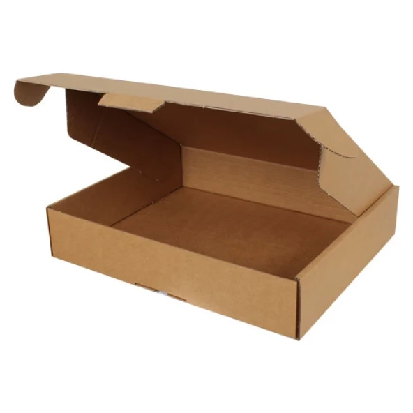 39x22x8cm Çift Oluklu Kilitli Kutu - Kraft