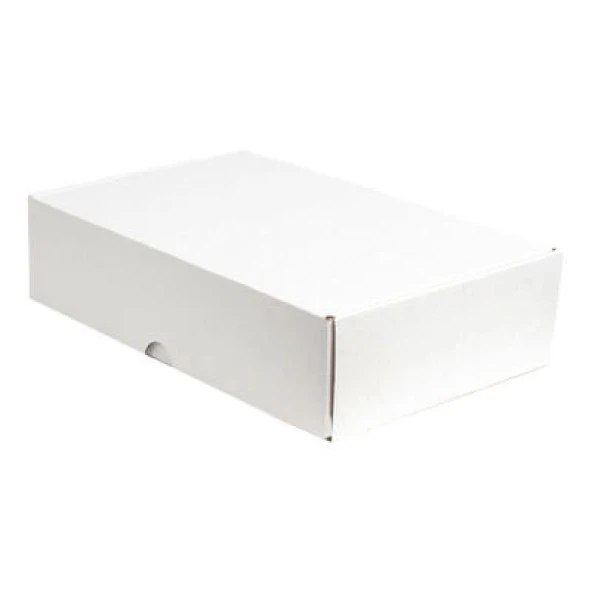 28x18x7cm Kilitli Kutu - Beyaz