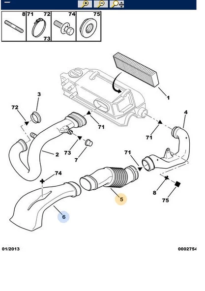 PEUGEOT 306 1.8 8 V XU7JP HAVA FİLTRE HORTUMU OEM 1426.A9