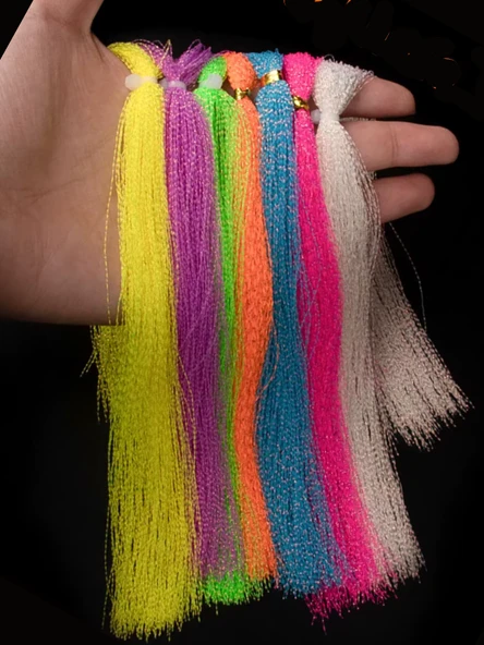 eagenset Fosforlu Karanlıkta Parlayan, Pembe Glow Luminous in Dark Ultraviyole (UV) Neon 1 Adet Poşet Çapari Simi - 7