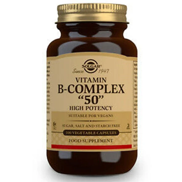 Solgar Vitamin B- Complex 50 100 Kapsül
