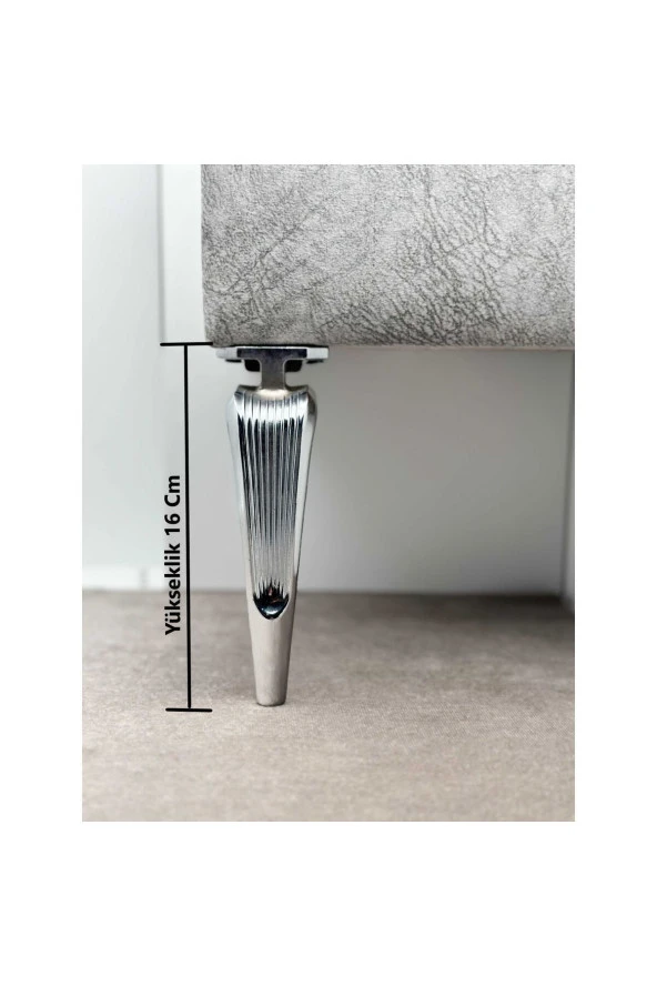 Legend Krom Mobilya Koltuk Ayağı Chester Komidin Tv Ünitesi Vestiyer Ayağı 16 Cm 16 Adet - Resim 2