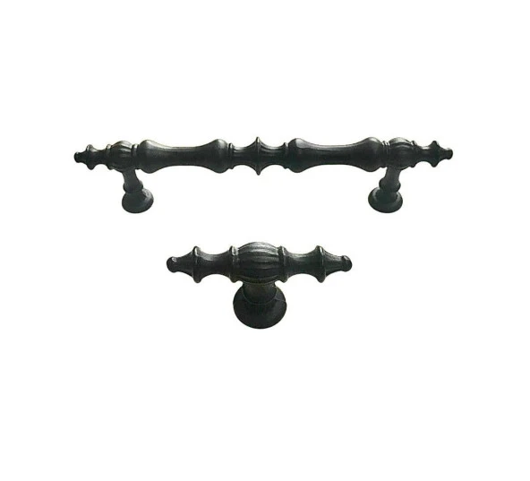 Gözde Mat Siyah Mobilya Dolap Mutfak Çekmece Kulpu 5 Adet 128 Mm - Resim 3