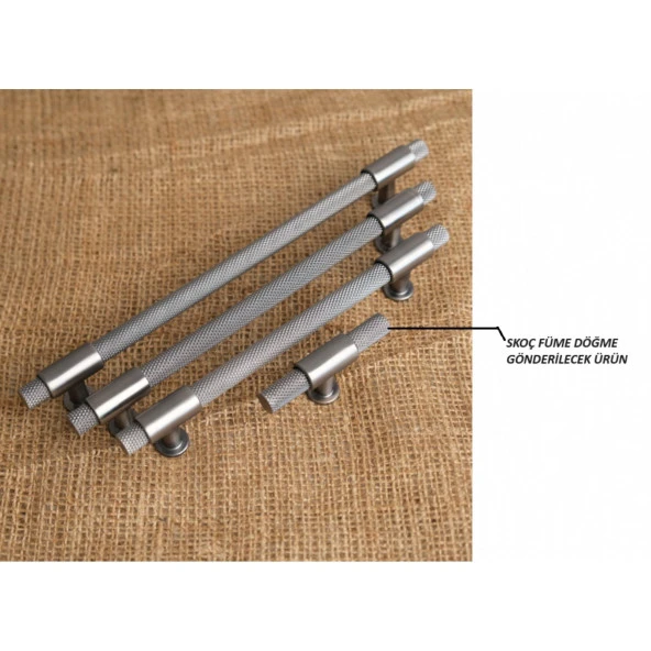 Punch Kulp Mobilya Dolap Mutfak Çekmece Kulpu Mat Skoç Füme Düğme 1 Adet - Resim 2