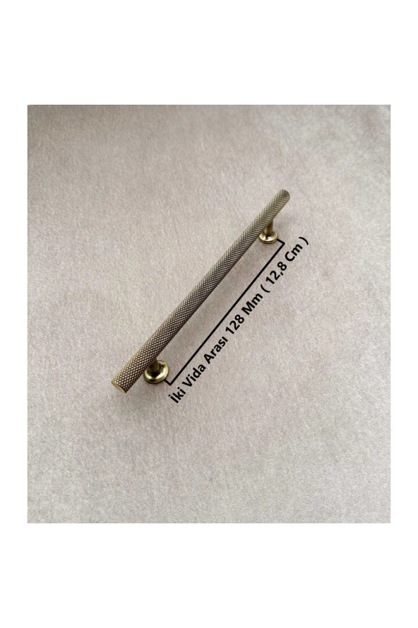 Dal Mat Antik Sarı Tv Ünitesi Vestiyer Yatak Odası Mutfak Dolap Çekmece Kulpu 128 Mm 1 Adet - Resim 2