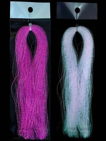 eagenset Fosforlu Karanlıkta Parlayan, Mor Glow Luminous in Dark Ultraviyole (UV) Neon 1 Adet Poşet Çapari Simi - 2
