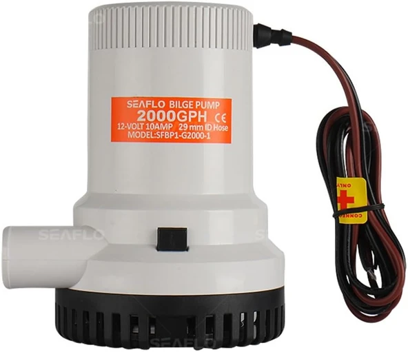 Bilge Pump 2000GPH 12V. Sintine Pompası - Resim 3