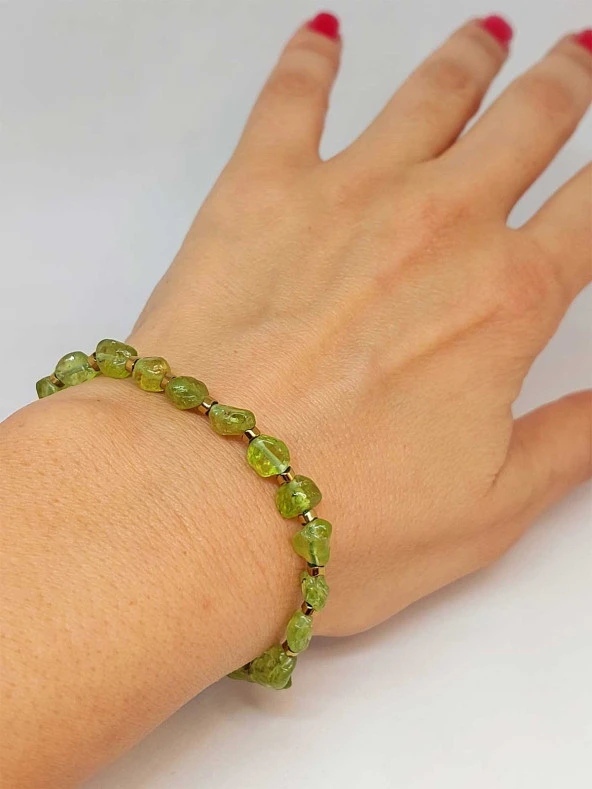 Peridot (Zebercet) Taşı Tasarım Bileklik (47122) ürün görseli