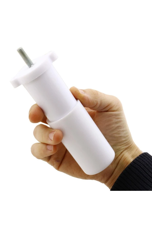 Gizli Mobilya Kanepe Sehpa Tv Ünitesi Koltuk Orta Destek Ayağı Ayarlanabilir 9.5 Cm Beyaz Baza Ayak - Resim 3