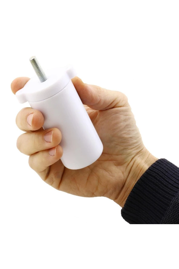 Gizli Mobilya Kanepe Sehpa Tv Ünitesi Koltuk Orta Destek Ayağı Ayarlanabilir 9.5 Cm Beyaz Baza Ayak - Resim 4