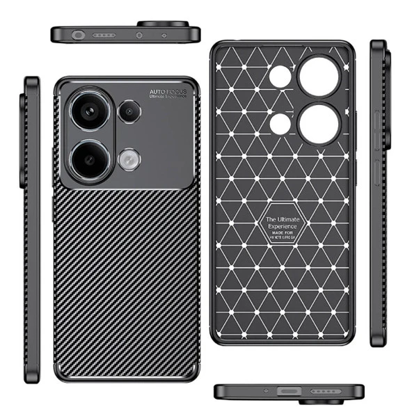 Vendas Xiaomi Redmi Note 13 Pro 4G Kılıf Zore Negro Silikon Kapak + Cam Ekran Koruyucu - 9