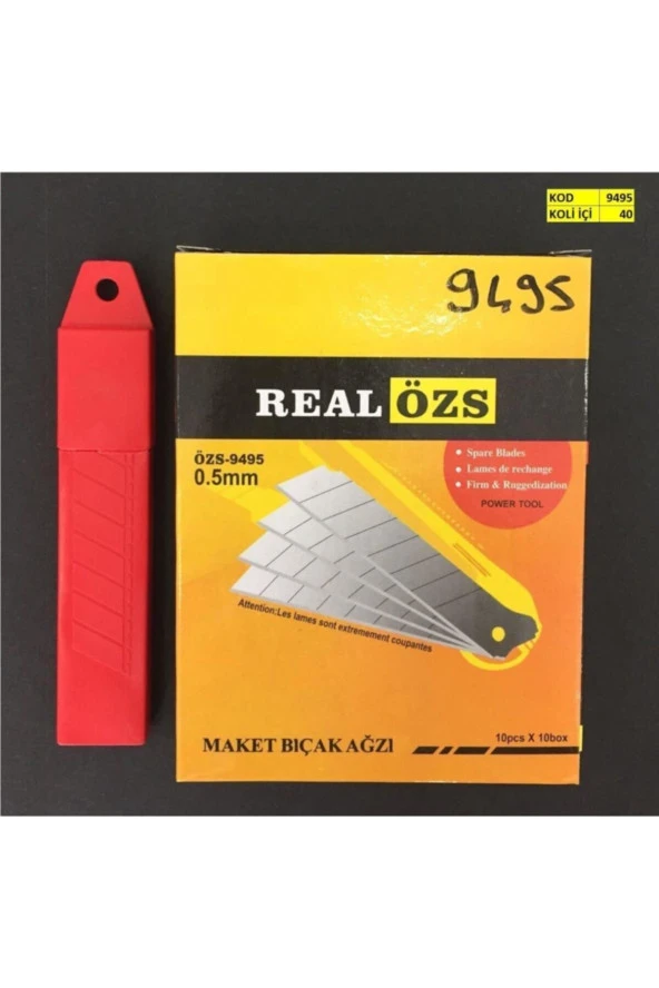 100 Adet Maket Bıçağı Falçata Ağzı Maket Bıçağı Yedeği - Resim 3