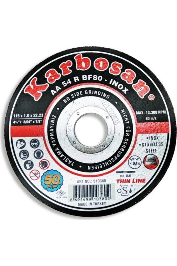 115mm Inox Kesme Taşı