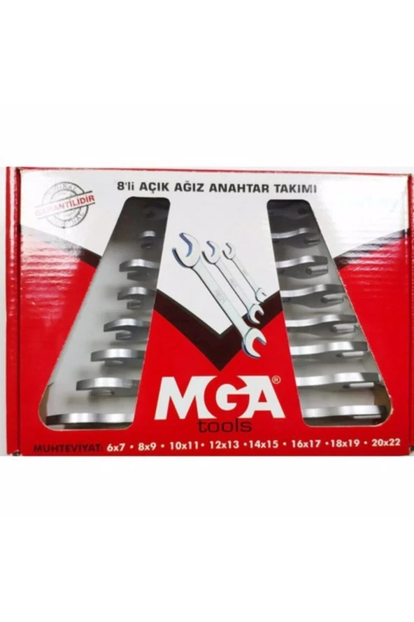 8 Parça Açık Ağız Anahtar Takımı