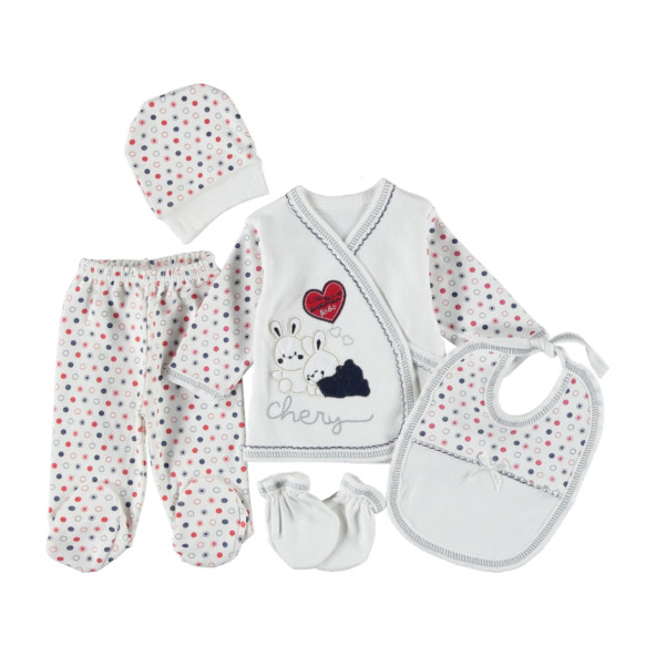 5 li zıbın seti hastane çıkışı pamuklu - 3