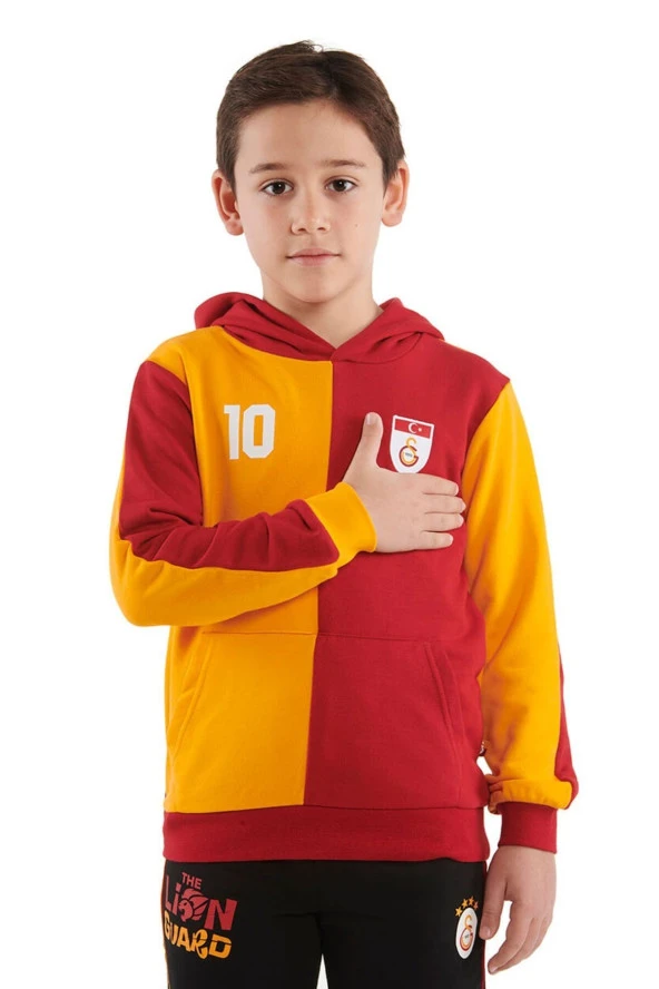 Galatasaray Orijinal Metin Oktay Kapüşonlu Çocuk Sweat Hediyelik Ahşap Kutulu - 2