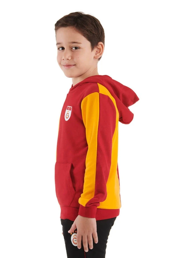 Galatasaray Orijinal Metin Oktay Kapüşonlu Çocuk Sweat Hediyelik Ahşap Kutulu - Resim 6