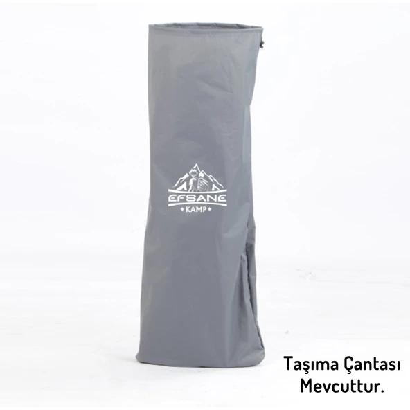 EFSANE KAMP - Konfor Ultralight Kampet Portatif Kamp Yatağı Siyah -  190x68x35cm - 4