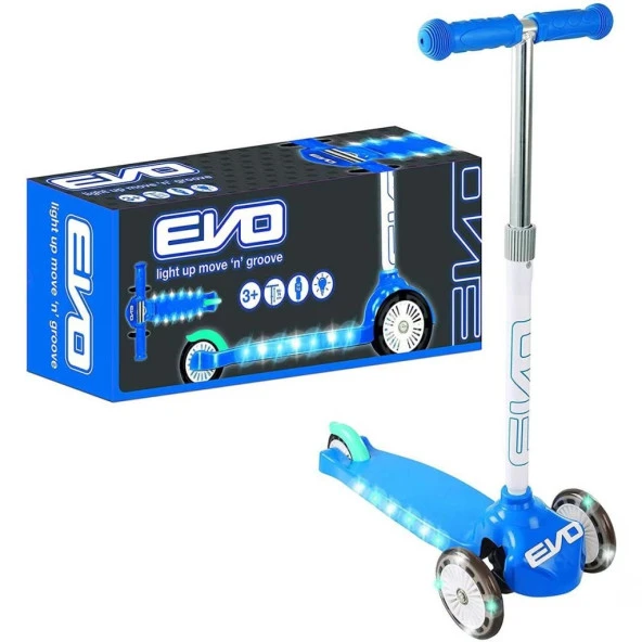 Nessiworld Evo Işıklı Move N Groove Mavi Üç Tekerlekli Scooter