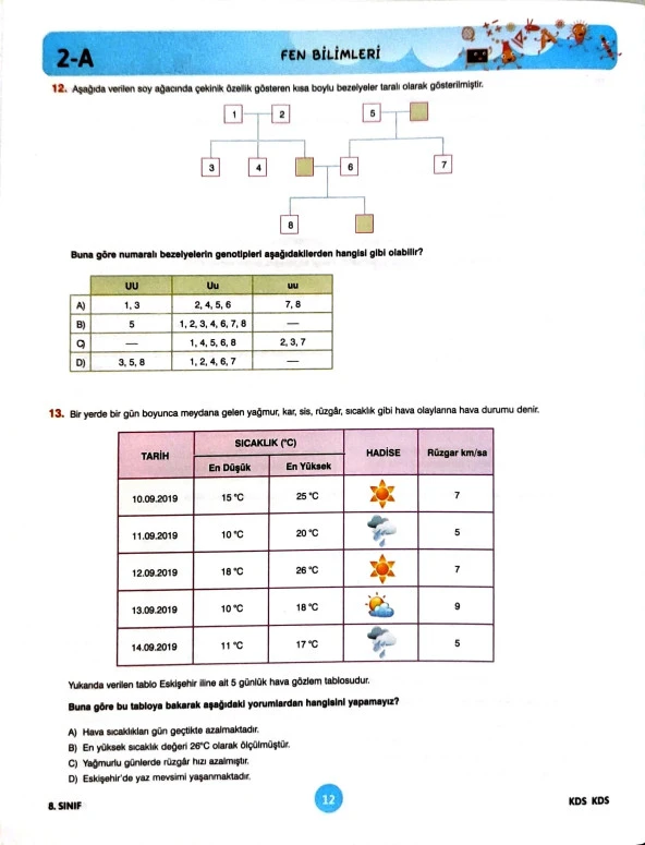 8.Sınıf LGS Deneme Sınavı - Sayısal Bölüm - 4 Kitapcık - 6