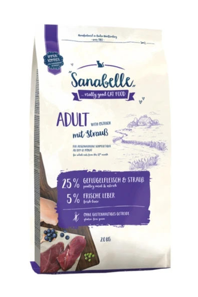 Sanabelle Kedi Maması Deve Kuşu Etli 2 Kg