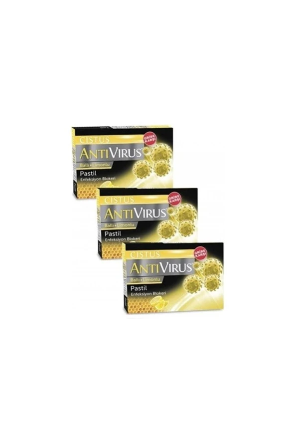 Antivirus Ballı Limonlu Pastil 10 Adet 3'lü Set
