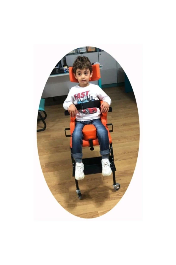 Engelli Çocuk Oturma Sandalyesi Tekerlekli 4 İle 7 Yaş Arası
