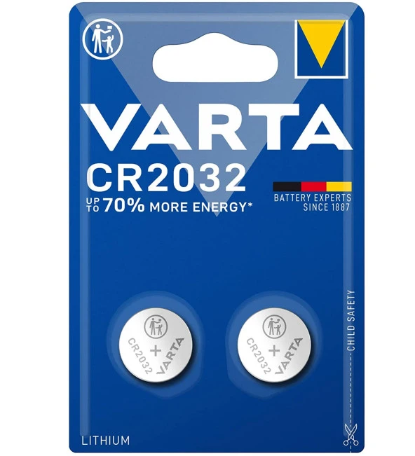 Varta CR2032 Lityum 3 Volt Düğme Para Pil 2 Li Paket