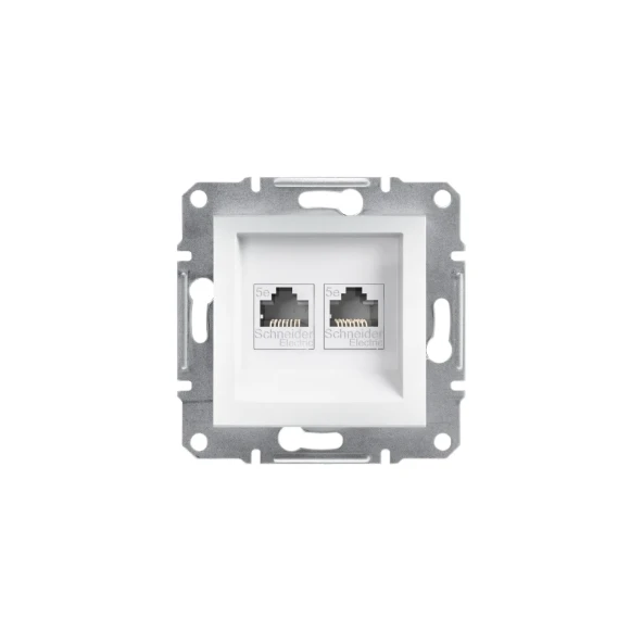 SCHNEIDER - Asfora Beyaz 2*RJ45CAT5e-UTP  çerçevesiz