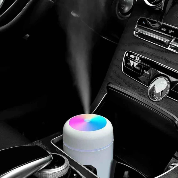 Babikamium Hava Nemlendirme Siyah-Füme Humidifier Buhar Makinası Ortam Oda Araba Araç Nemlendirici Işıklı Hava Makinesi - 6