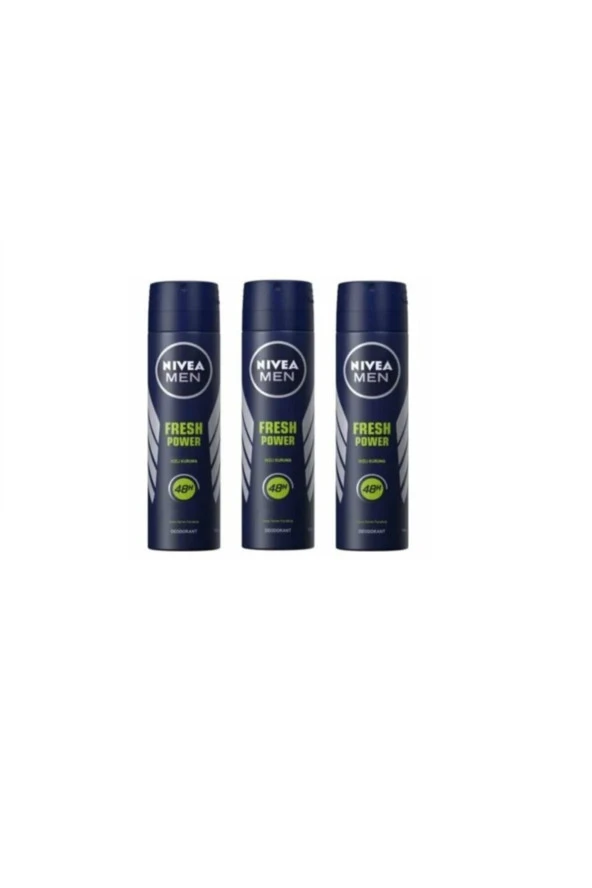 Nivea Men Fresh Power Pudrasız 48h Uzun Süren Ferahlık Erkek Deodorant X 3 Adet