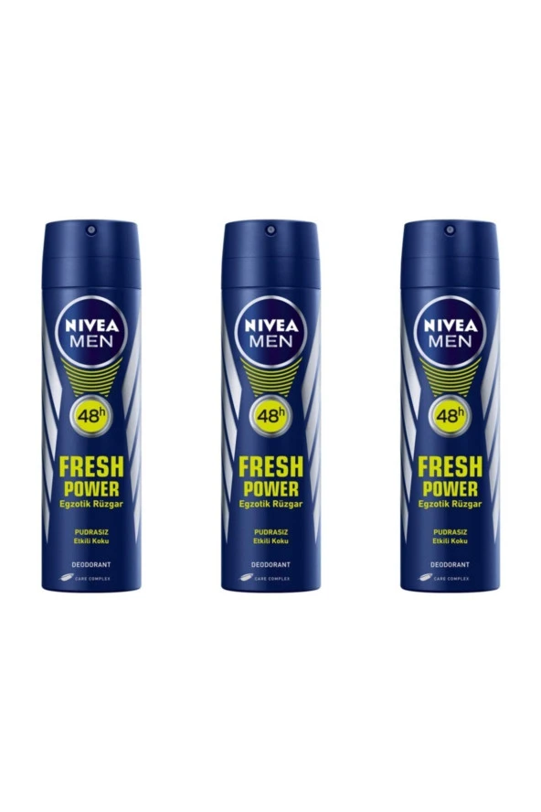 Nivea Men Fresh Power Deodorant 150ml 3'lü Paket 14514704360