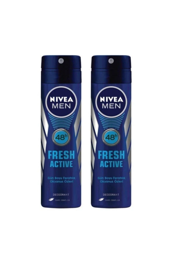 Nivea Men Fresh Active Deodorant Sprey 150 ml 2'li