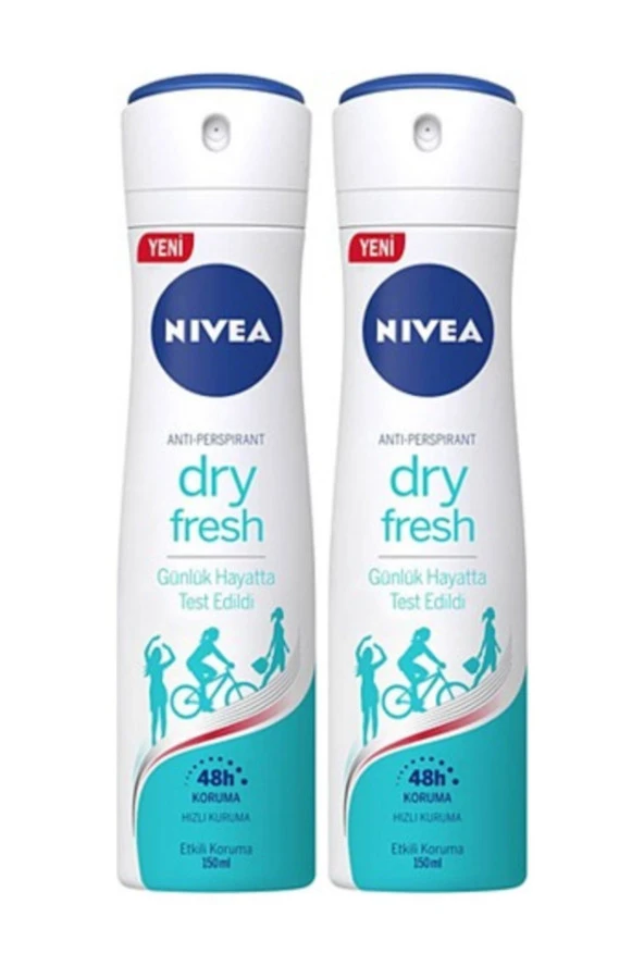 Nivea Dry Fresh Kadın Sprey Deodorant 150 ml X 2 Adet