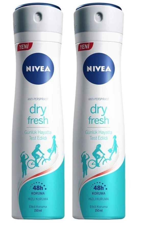 Nivea Dry Fresh Kadın Deodorant 48h Koruma 150 ml 2 Adet