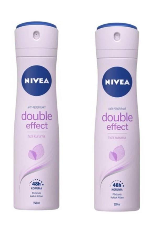 Nivea Double Effect Mor Düşler Sprey Deodorant Kadın 2'li Set 150ml