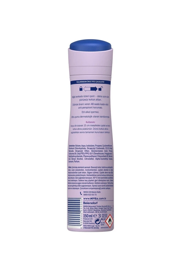 Nivea Kadın Sprey Deodorant Double Effect Mor Düşler 150 Ml X2 Adet,48 Saat Koruma,Pürüzsüz Koltukaltı - 3