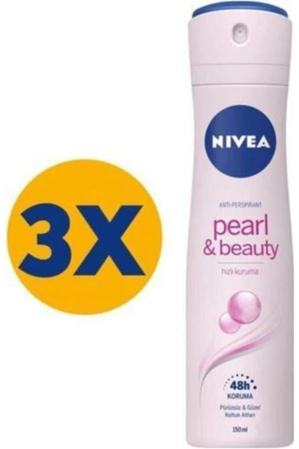 Nivea Pearl & Beauty 150 ml 3 Adet Deo Sprey