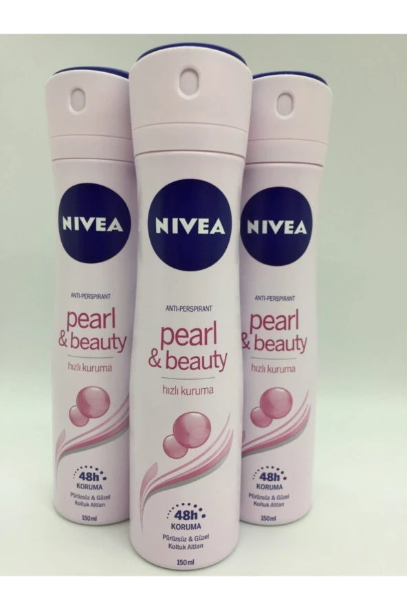 Nivea Pearl & Beauty Kadın Deodorant 150 Ml X3 Adet