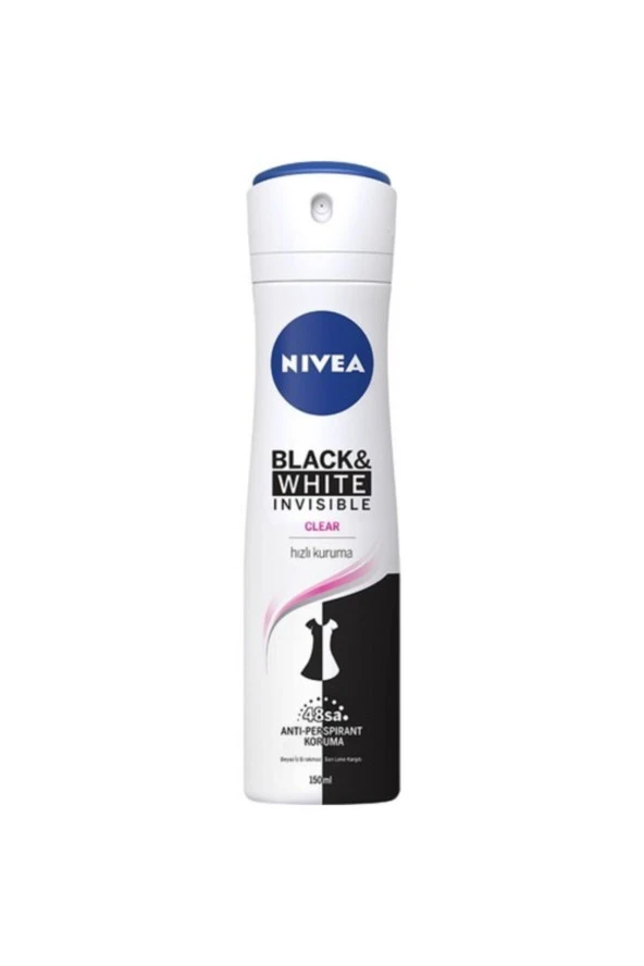 Nivea Deodorant Invisible Black & White Kadın 150ml Bayan 2 Adet